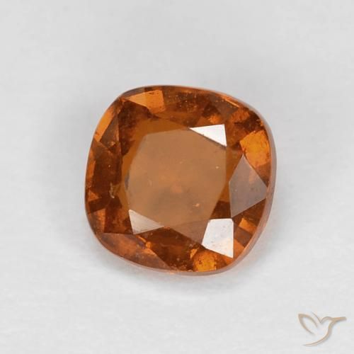 هيسونيت غارنيت Medium Dark-Orange طبيعي، وسادة، 1.00 قيراط، قليلا جدا