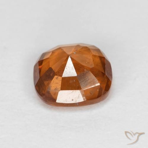 هيسونيت غارنيت Medium Dark-Orange طبيعي، وسادة، 1.00 قيراط، قليلا جدا