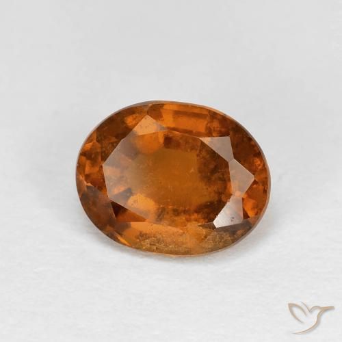1.79ct طبيعي Medium Dark-Orange هيسونيت غارنيت, بيضوي, قليلا جدا
