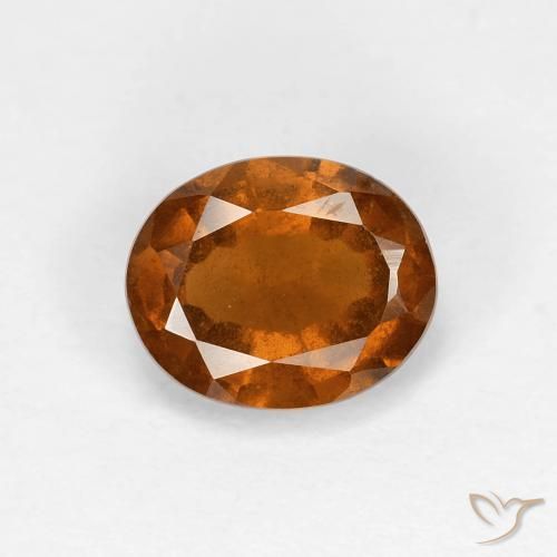 1.37ct طبيعي برتقالى متوسط هيسونيت غارنيت, بيضوي, قليلا جدا