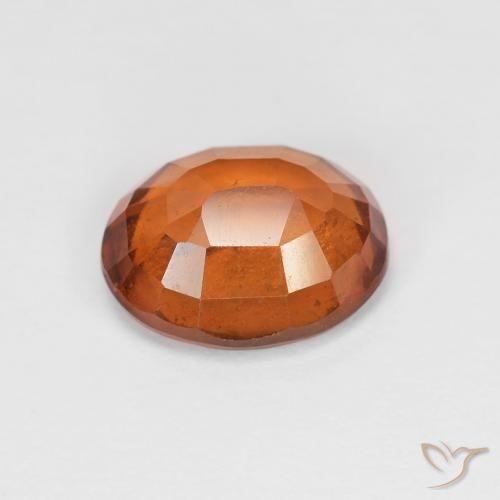 هيسونيت غارنيت Medium Dark-Orange طبيعي، بيضوي، 2.28 قيراط، VVS-VS