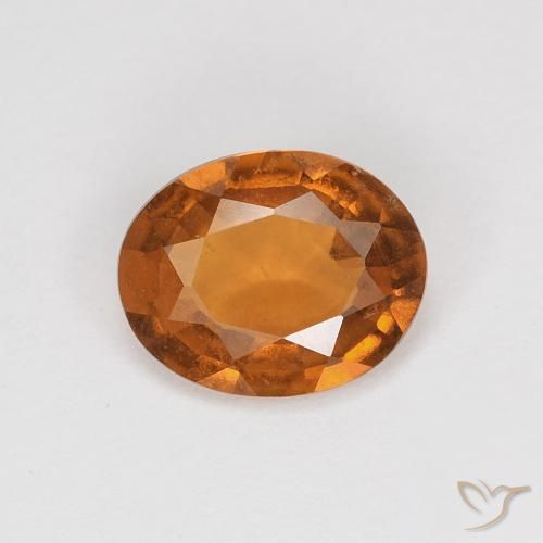 1.11ct طبيعي برتقالى بنى هيسونيت غارنيت, بيضوي, VVS-VS