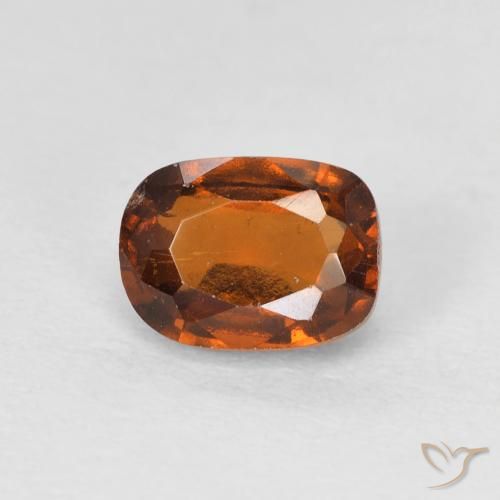 1.58ct طبيعي برتقالى متوسط عقيق هيسونيت, وسادة, قليلا جدا