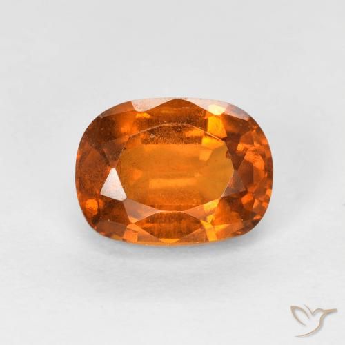2.03ct طبيعي برتقالى غامق عقيق هيسونيت, وسادة, قليلا جدا