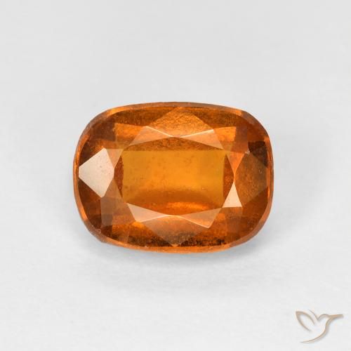 2.04ct طبيعي برتقالى متوسط عقيق هيسونيت, وسادة, قليلا جدا
