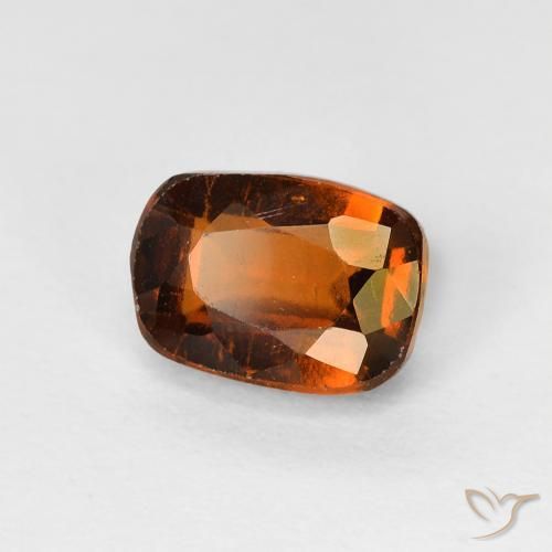 هيسونيت غارنيت Deep Orange - Brown طبيعي، وسادة، 1.49 قيراط، قليلا جدا