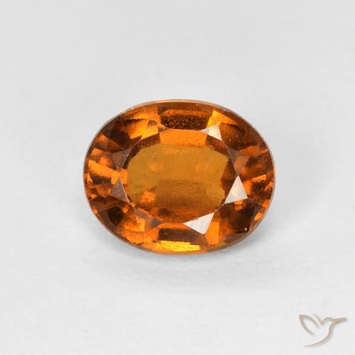 1.22ct طبيعي برتقالى داكن هيسونيت غارنيت, بيضوي, VVS-VS