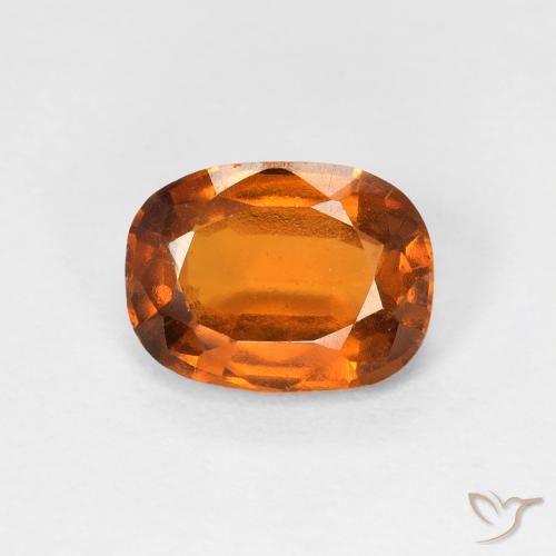 1.57ct طبيعي برتقالى غامق عقيق هيسونيت, وسادة, VVS-VS