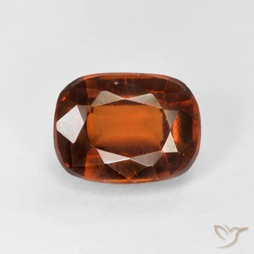 2.33ct طبيعي برتقالى كهرمانى عقيق هيسونيت, وسادة, VVS-VS