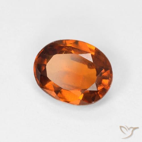 هيسونيت غارنيت Medium Dark-Orange طبيعي، بيضوي، 1.16 قيراط، قليلا جدا