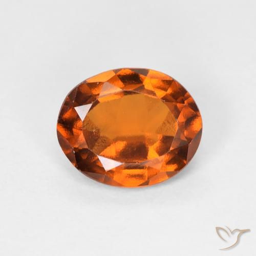 1.19ct طبيعي برتقالى متوسط هيسونيت غارنيت, بيضوي, قليلا جدا