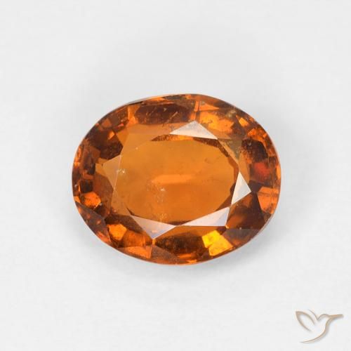 1.45ct طبيعي برتقالى غامق هيسونيت غارنيت, بيضوي, VS-SI