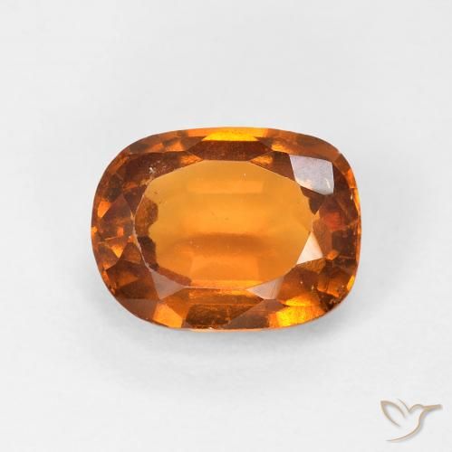 1.74ct طبيعي برتقالى متوسط عقيق هيسونيت, وسادة, VS-SI