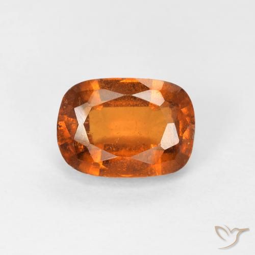 1.34ct طبيعي برتقالى غامق عقيق هيسونيت, وسادة, VS-SI