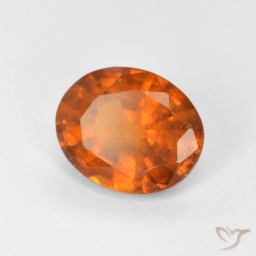 هيسونيت غارنيت Medium Dark-Orange طبيعي، بيضوي، 1.56 قيراط، VS-SI