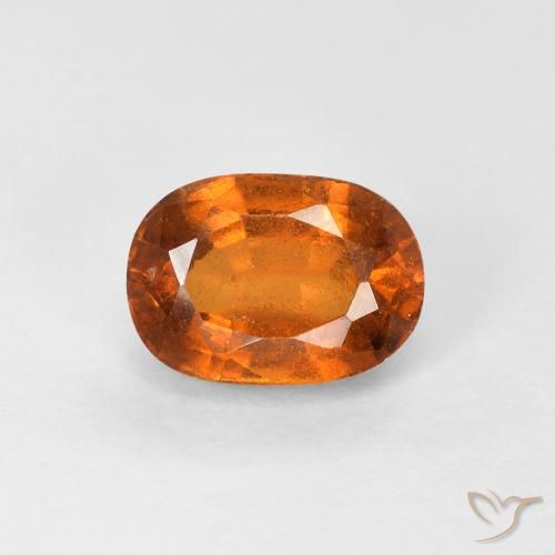 هيسونيت غارنيت Medium Dark-Orange طبيعي، بيضوي، 1.32 قيراط، قليلا جدا