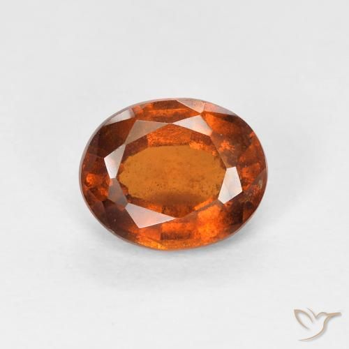 1.32ct طبيعي برتقالى محمر هيسونيت غارنيت, بيضوي, VS-SI