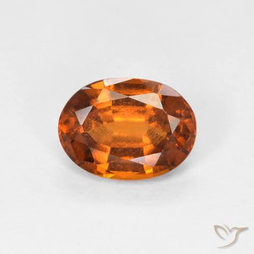 1.19ct طبيعي برتقالى ترابى هيسونيت غارنيت, بيضوي, VVS-VS