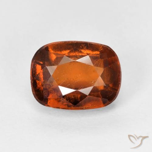 2.40ct طبيعي برتقالى داكن عقيق هيسونيت, وسادة, VS-SI