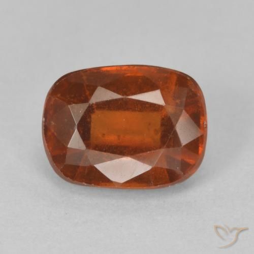 2.04ct طبيعي برتقالى محمر عقيق هيسونيت, وسادة, VS-SI