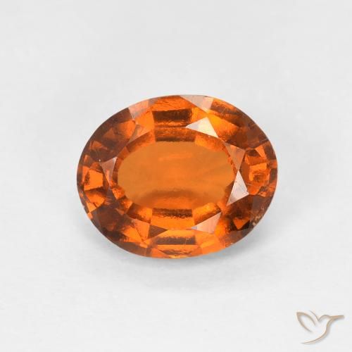 1.50ct طبيعي Medium Dark-Orange هيسونيت غارنيت, بيضوي, قليلا جدا