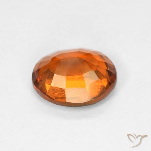هيسونيت غارنيت Medium Dark-Orange طبيعي، بيضوي، 1.50 قيراط، قليلا جدا
