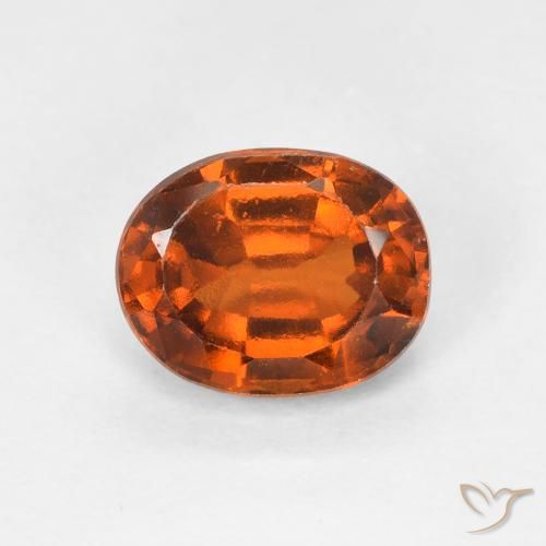 1.54ct طبيعي برتقالى محمر هيسونيت غارنيت, بيضوي, قليلا جدا