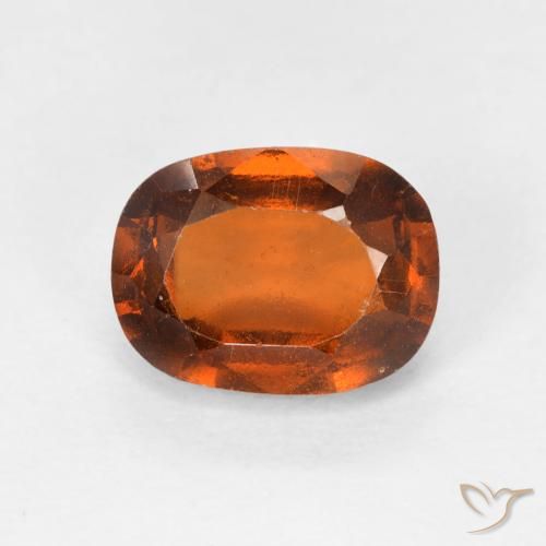 2.10ct طبيعي Medium Dark-Orange عقيق هيسونيت, وسادة, قليلا جدا