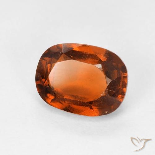 هيسونيت غارنيت Medium Dark-Orange طبيعي، وسادة، 2.10 قيراط، قليلا جدا