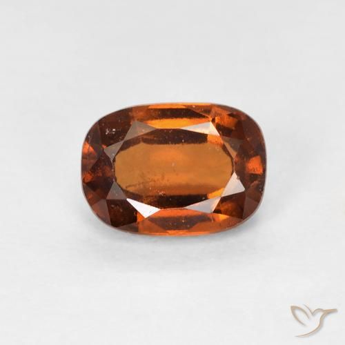 1.24ct طبيعي برتقالى متوسط عقيق هيسونيت, وسادة, قليلا جدا