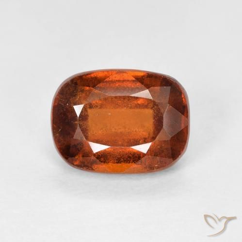 2.08ct طبيعي برتقالى كهرمانى عقيق هيسونيت, وسادة, قليلا جدا