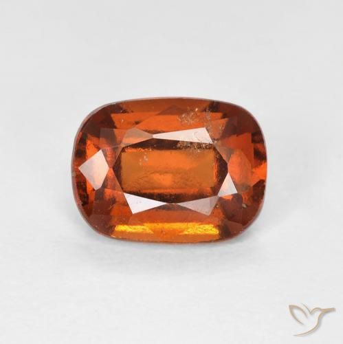 1.83ct طبيعي برتقالى غامق عقيق هيسونيت, وسادة, قليلا جدا
