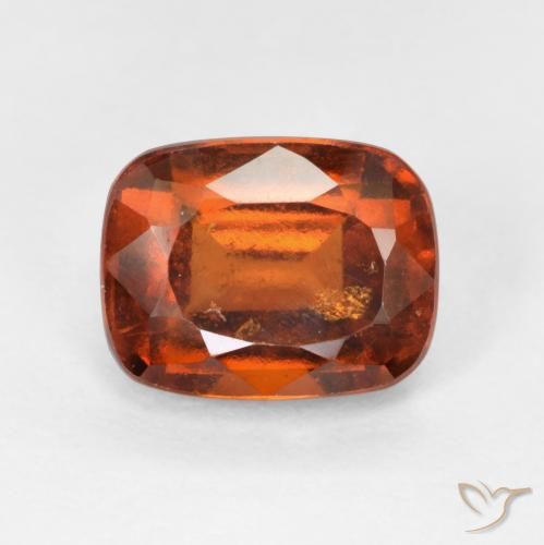 3.22ct طبيعي برتقالى محمر عقيق هيسونيت, وسادة, قليلا جدا