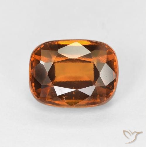 2.20ct طبيعي برتقالى غامق عقيق هيسونيت, وسادة, VVS-VS