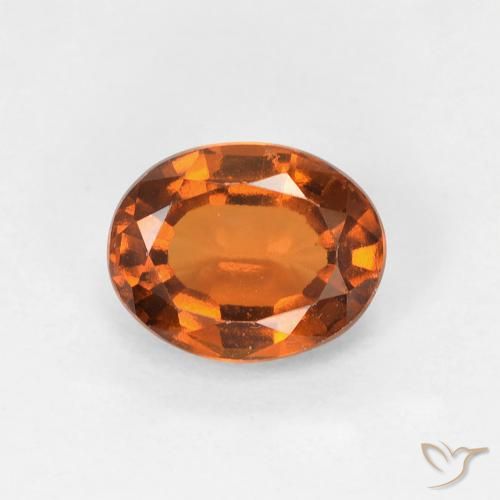 1.26ct طبيعي برتقالى متوسط هيسونيت غارنيت, بيضوي, VVS-VS