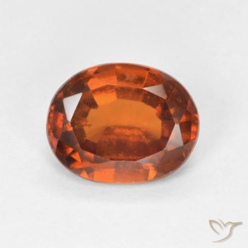 1.60ct طبيعي Medium Dark-Orange هيسونيت غارنيت, بيضوي, VVS-VS
