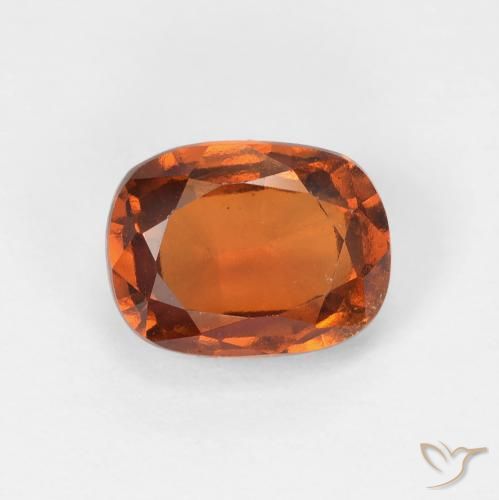 2.13ct طبيعي Medium Dark-Orange عقيق هيسونيت, وسادة, VVS-VS