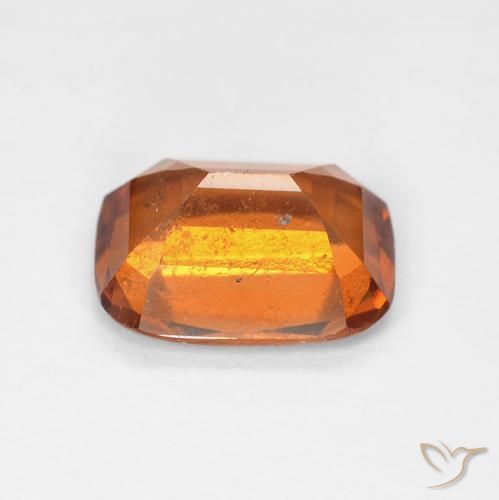 عقيق هيسونيت Medium Dark-Orange طبيعي، وسادة، 2.28 قيراط، قليلا جدا