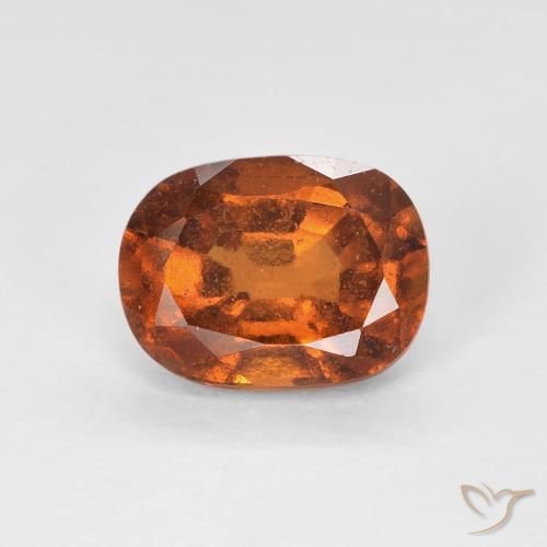 1.79ct طبيعي برتقالى محمر عقيق هيسونيت, وسادة, قليلا جدا