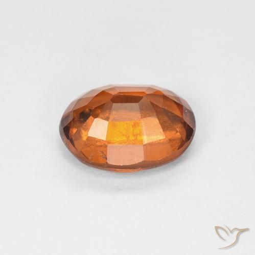 هيسونيت غارنيت Medium Dark-Orange طبيعي، بيضوي، 1.53 قيراط، قليلا جدا