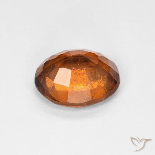 هيسونيت غارنيت Medium Dark-Orange طبيعي، بيضوي، 1.75 قيراط، قليلا جدا