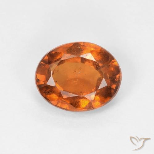1.71ct طبيعي برتقالى غامق هيسونيت غارنيت, بيضوي, قليلا جدا