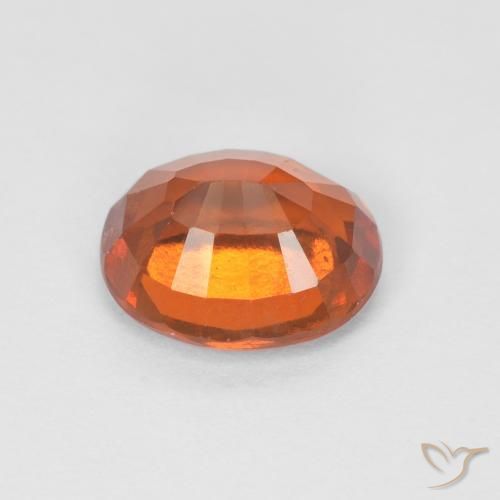 عقيق هيسونيت Medium Dark-Orange طبيعي، بيضوي، 1.74 قيراط، قليلا جدا