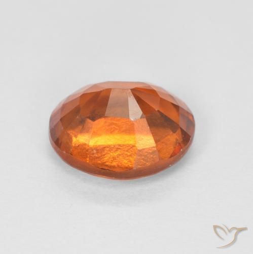 هيسونيت غارنيت Medium Dark-Orange طبيعي، بيضوي، 1.51 قيراط، قليلا جدا