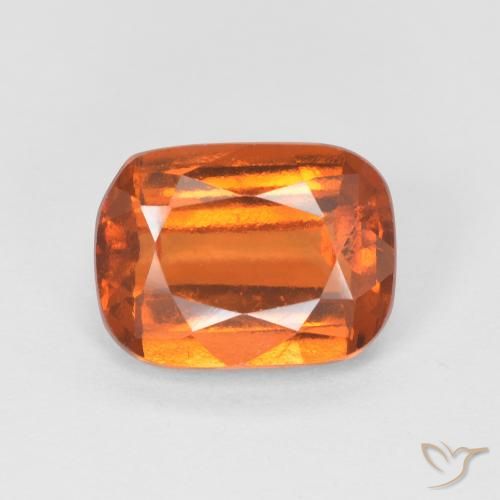 2.64ct طبيعي برتقالى متوسط عقيق هيسونيت, وسادة, قليلا جدا