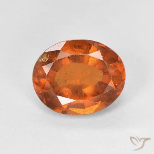 2.66ct طبيعي برتقالى غامق هيسونيت غارنيت, بيضوي, VS-SI