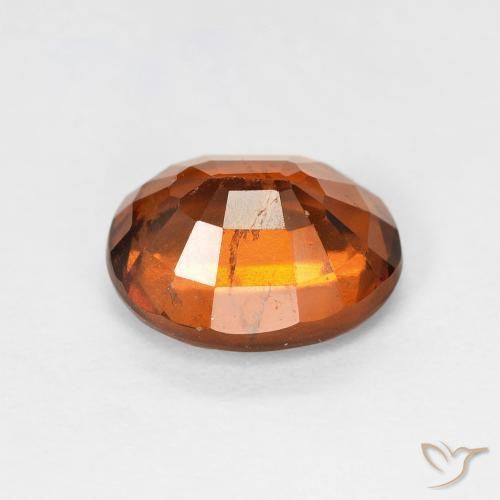 هيسونيت غارنيت Medium Dark-Orange طبيعي، بيضوي، 2.67 قيراط، VS-SI