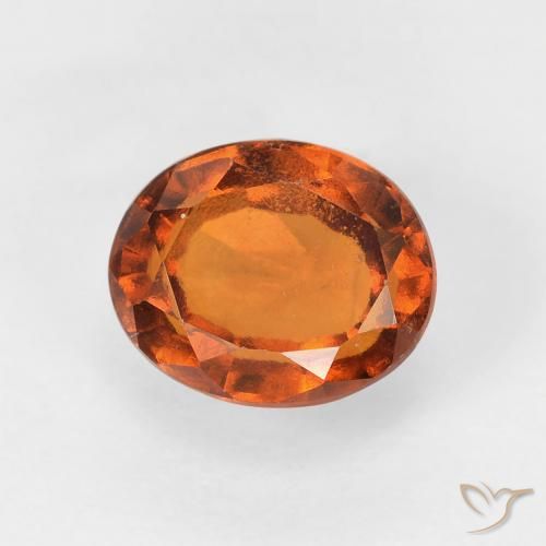 1.20ct طبيعي برتقالى غامق هيسونيت غارنيت, بيضوي, VVS-VS