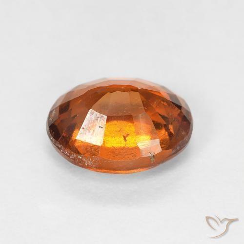 هيسونيت غارنيت Medium Dark-Orange طبيعي، بيضوي، 1.51 قيراط، VVS-VS