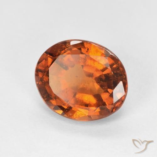 هيسونيت غارنيت Medium Dark-Orange طبيعي، بيضوي، 2.38 قيراط، VS-SI